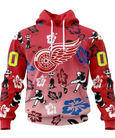 Hoodie NHL Detroit Red Wings X Hawaii Specialized Design For Hawaiia V0122 QTNHL080524A3773HD