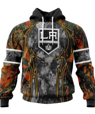 Hoodie NHL Los Angeles Kings, Specialized Design Wih Camo Concepts For Hungting In Forest QTNHL080524A3652HD