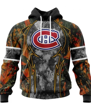 Hoodie NHL Montreal Canadiens, Specialized Design Wih Camo Concepts For Hungting In Forest QTNHL080524A3651HD