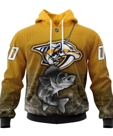 Hoodie NHL Nashville Predators, Specialized Fishing Style St2201 QTNHL080524A3995HD