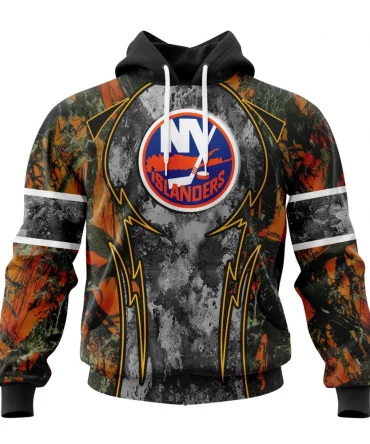 Hoodie NHL New York Islanders, Specialized Design Wih Camo Concepts For Hungting In Forest QTNHL080524A3647HD