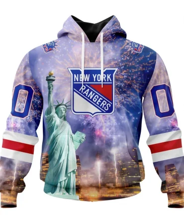 Hoodie NHL New York Rangers Special Design With The Statue Of Liberty St2301 QTNHL080524A4088HD