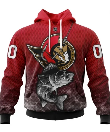 Hoodie NHL Ottawa Senators, Specialized Fishing Style St2201 QTNHL080524A3991HD