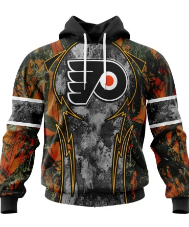Hoodie NHL Philadelphia Flyers, Specialized Design Wih Camo Concepts For Hungting In Forest QTNHL080524A3644HD
