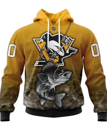 Hoodie NHL Pittsburgh Penguins, Specialized Fishing Style St2201 QTNHL080524A3989HD