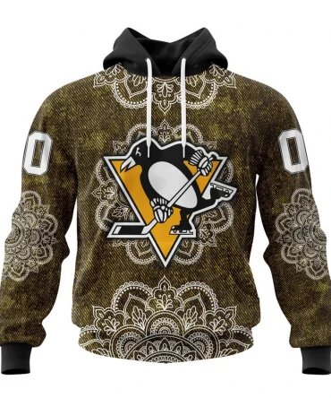 Hoodie NHL Pittsburgh Penguins, Specialized Mandala Style St2201 QTNHL080524A4046HD