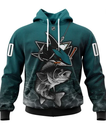 Hoodie NHL San Jose Sharks, Specialized Fishing Style St2201 QTNHL080524A3988HD