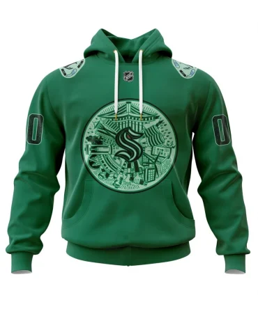 Hoodie NHL Seattle Kraken Green Night Jersey, Designed By Artist Shogo Ota QTNHL080524A3925HD