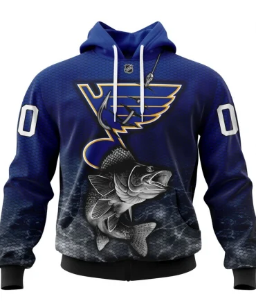 Hoodie NHL St Louis Blues, Specialized Fishing Style St2201 QTNHL080524A3986HD