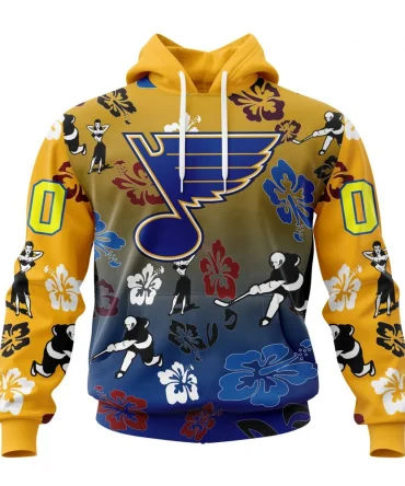 Hoodie NHL St. Louis Blues X Hawaii Specialized Design For Hawaiia V0122 QTNHL080524A3802HD