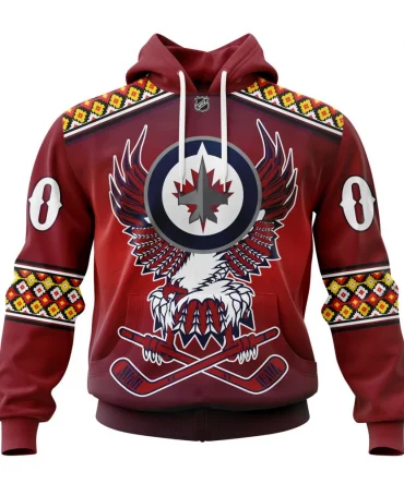 Hoodie NHL Winnipeg Jets, Celebrate Indigenous Culture With Specialized Wasac Night V0122 QTNHL080524A3972HD