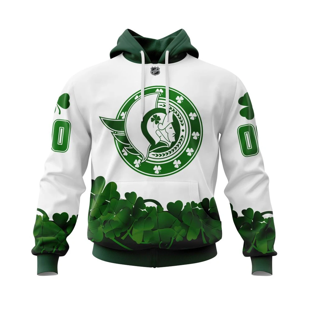 Hoodie Ottawa Senators, Happy St.Patrick Days Jersey V0522 QTNHL080524A3910HD