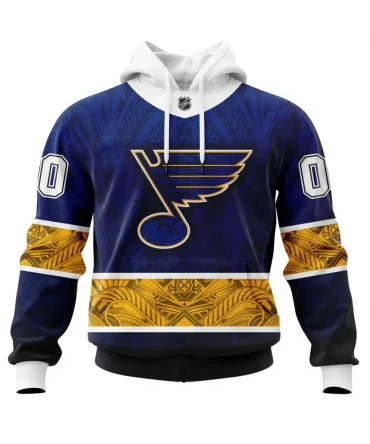 Hoodie St. Louis Blues, Specialized Native With Samoa Culture V0222 QTNHL080524A3887HD