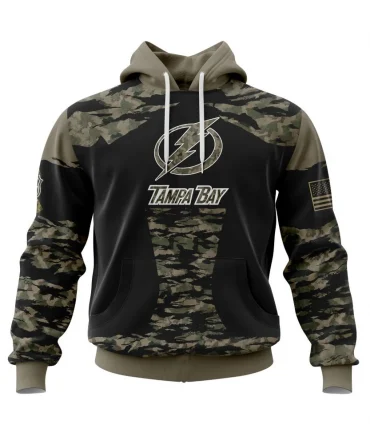 Hoodie Tampa Bay Lightning, Honors Veterans And Military Members QTNHL080524A3915HD