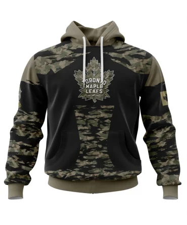 Hoodie Toronto Maple Leafs, Honors Veterans And Military Members QTNHL080524A3946HD
