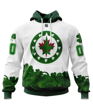 Hoodie Winnipeg Jets, Happy St.Patrick Days Jersey V0522 QTNHL080524A3962HD