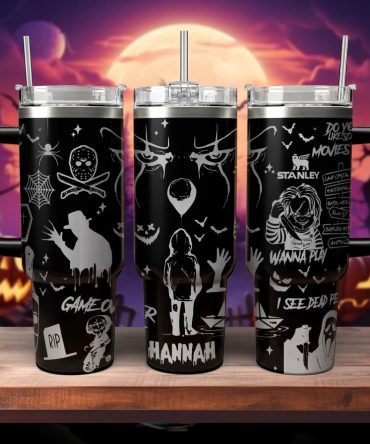 Horror Characters Movies Custom Stanley Quencher 40oz Stainless Steel Tumbler With Handle