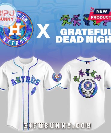 Houston Astros 2025 Grateful Dead Night Baseball Jersey