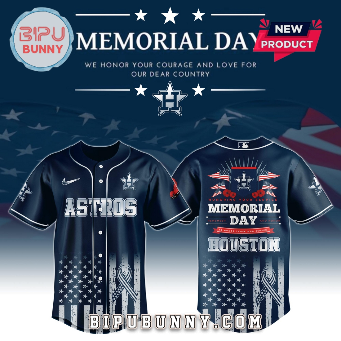Houston Astros 2025 Memorial Day Baseball Jersey