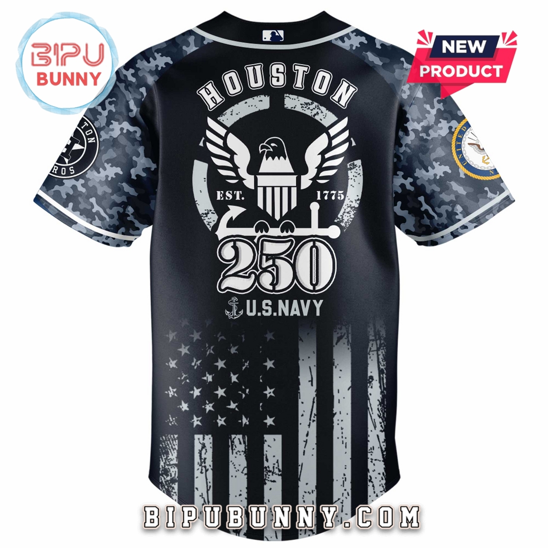 Houston Astros MLB x 250 U.S. Navy Baseball Jersey - Image 3