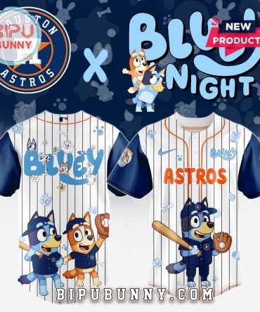Houston Astros MLB x Bluey And Bingo Baseball Jersey