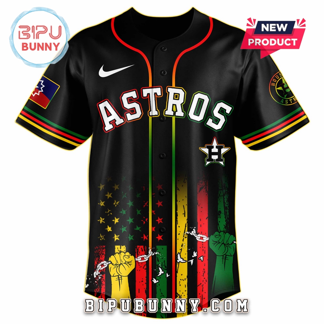 Houston Astros MLB x Juneteenth Day 2025 Baseball Jersey - Image 2