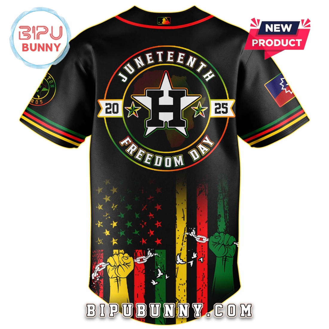 Houston Astros MLB x Juneteenth Day 2025 Baseball Jersey - Image 3