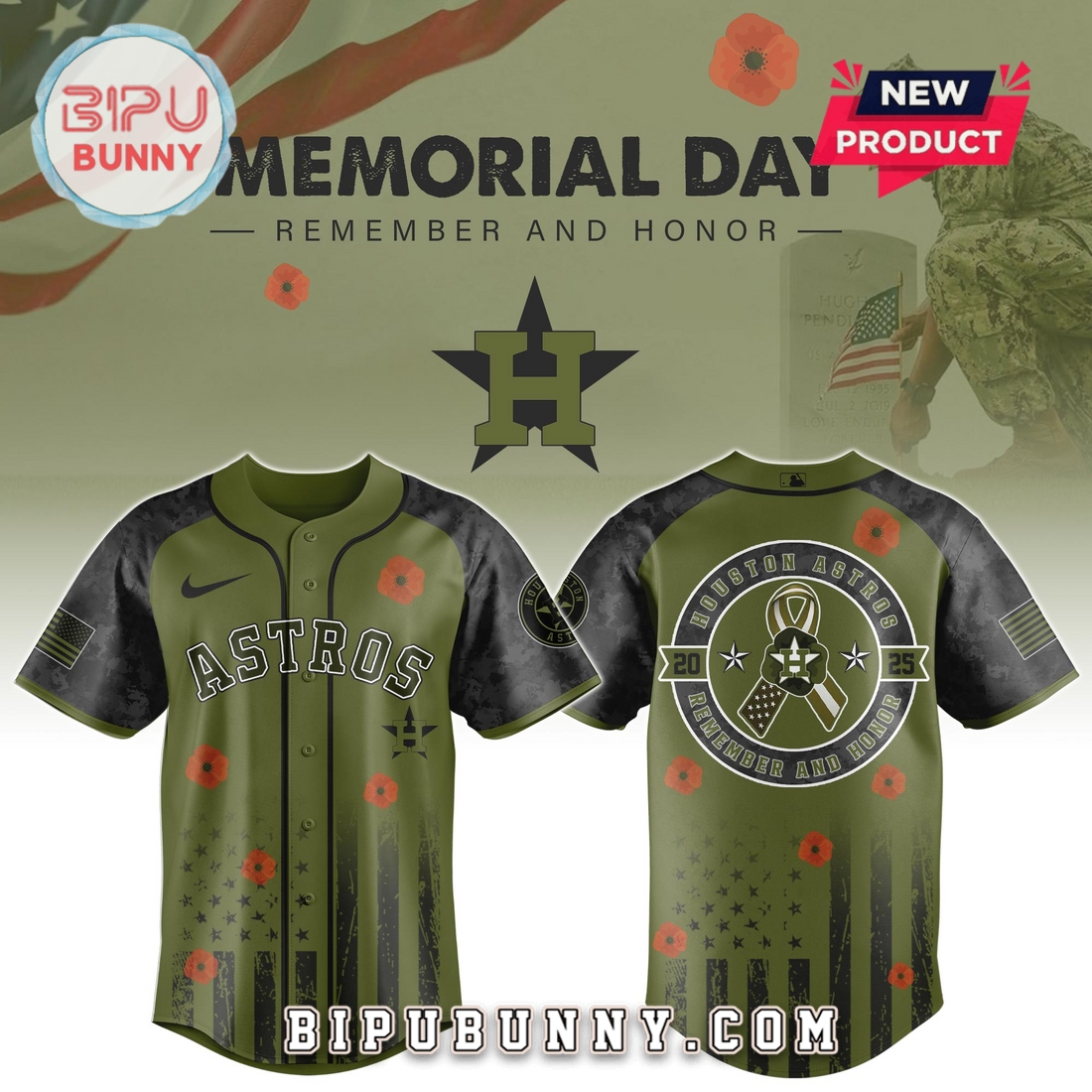 Houston Astros MLB x Memorial Day Baseball Jersey