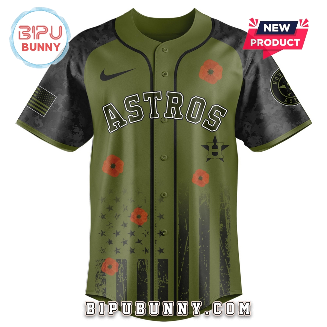 Houston Astros MLB x Memorial Day Baseball Jersey - Image 2
