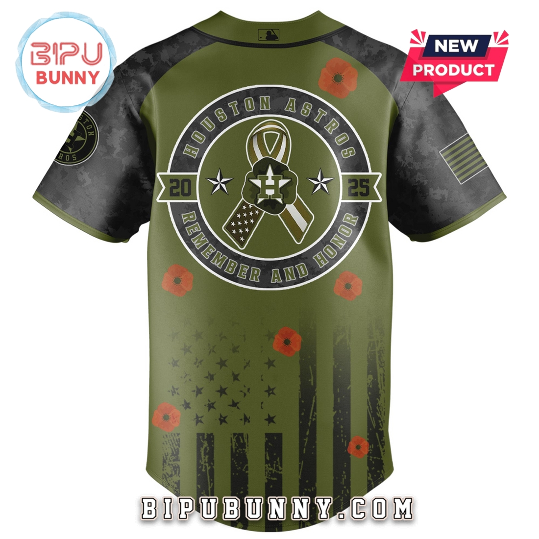 Houston Astros MLB x Memorial Day Baseball Jersey - Image 3