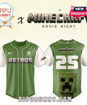 Houston Astros MLB x Minecraft Movie Night Baseball Jersey