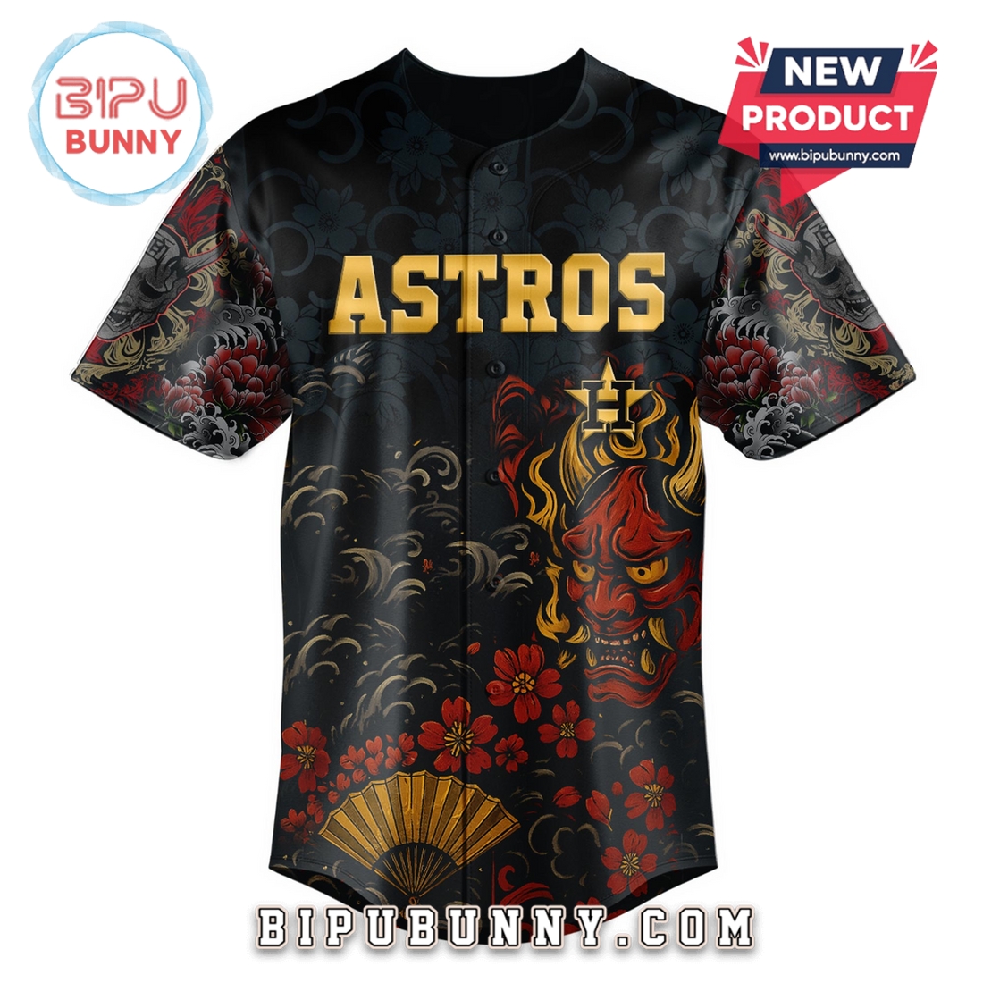 Houston Astros MLB x Yakuza Bloodline Baseball Jersey - Image 2