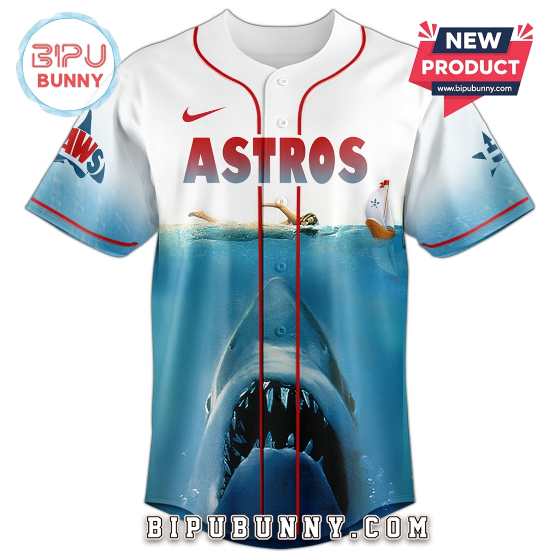 Houston Astros x JAWS Limited Edition Baseball Jersey - Image 2