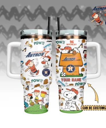 Houston Astros x Peanuts Custom Stanley Cup 40 oz 30 oz Tumbler With Handle
