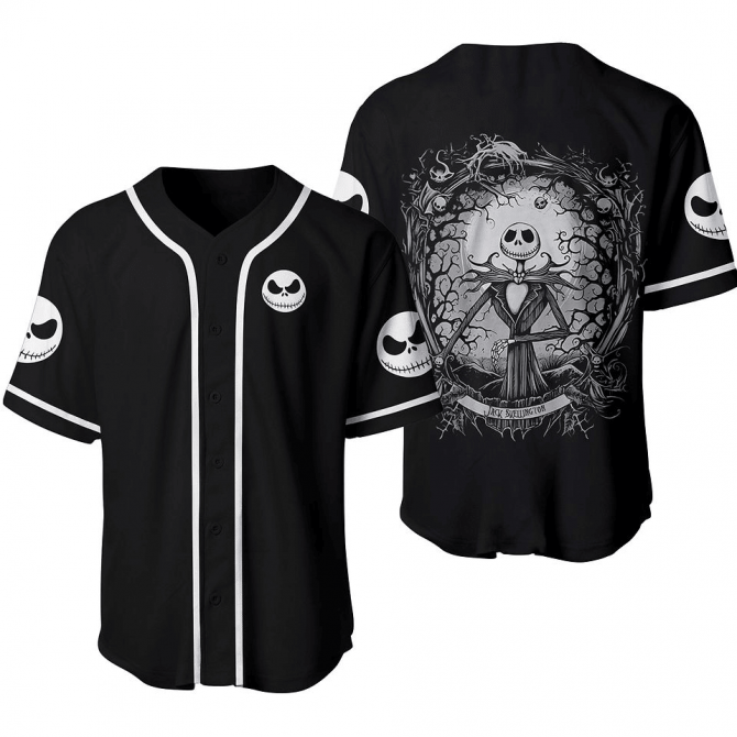 Unisex Gothic Skeleton Baseball Jersey - Spooky Halloween Shirt For Fans