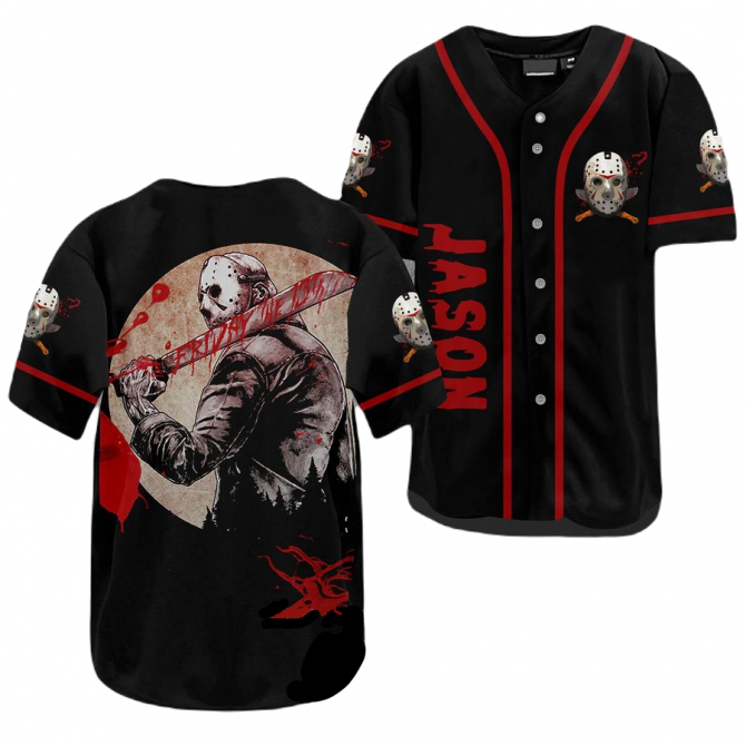 Horror Fan Baseball Jersey - Graphic Design, Unique Style, Comfortable Fit