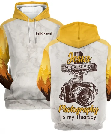 Jesus Is My Savior Photography Is My Therapy Bell &amp; Howell Photography Videography All Over Prints BL241024A2BH - Hoodie