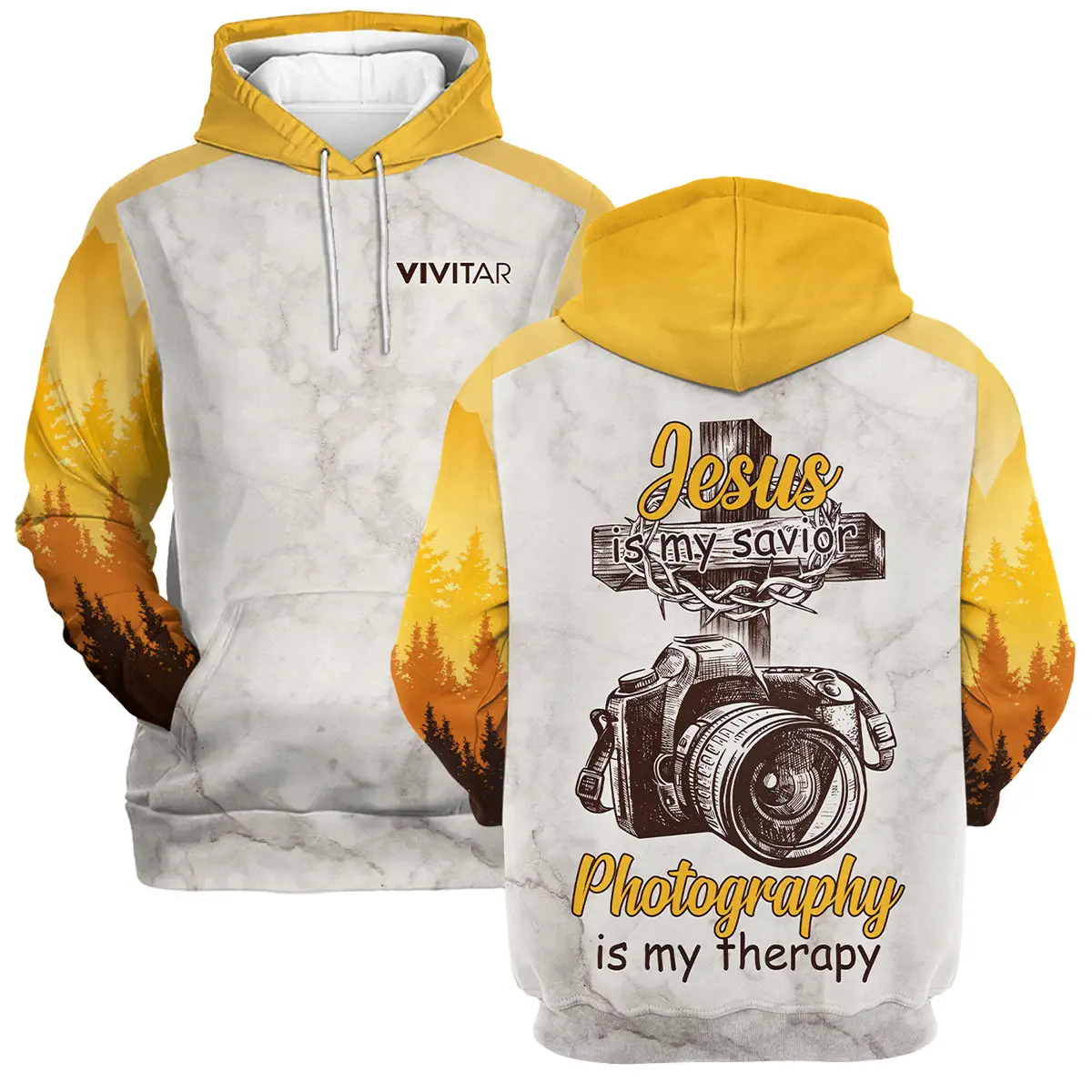 Jesus Is My Savior Photography Is My Therapy Vivitar Photography Videography All Over Prints BL241024A2VVT - Hoodie