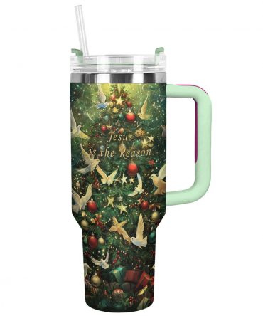 Jesus Is The Reason Christmas Custom Stanley Quencher 40oz Stainless Steel Tumbler With Handle