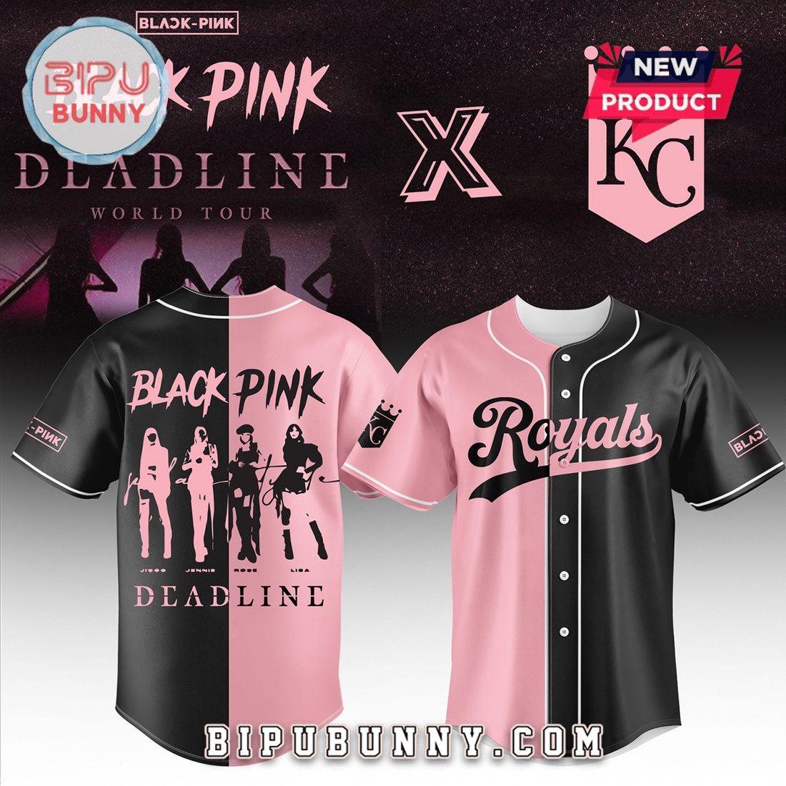 Kansas City Royals MLB x BLACKPINK Baseball Jersey