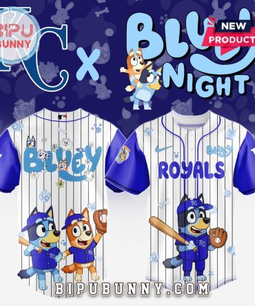 Kansas City Royals MLB x Bluey And Bingo Baseball Jersey