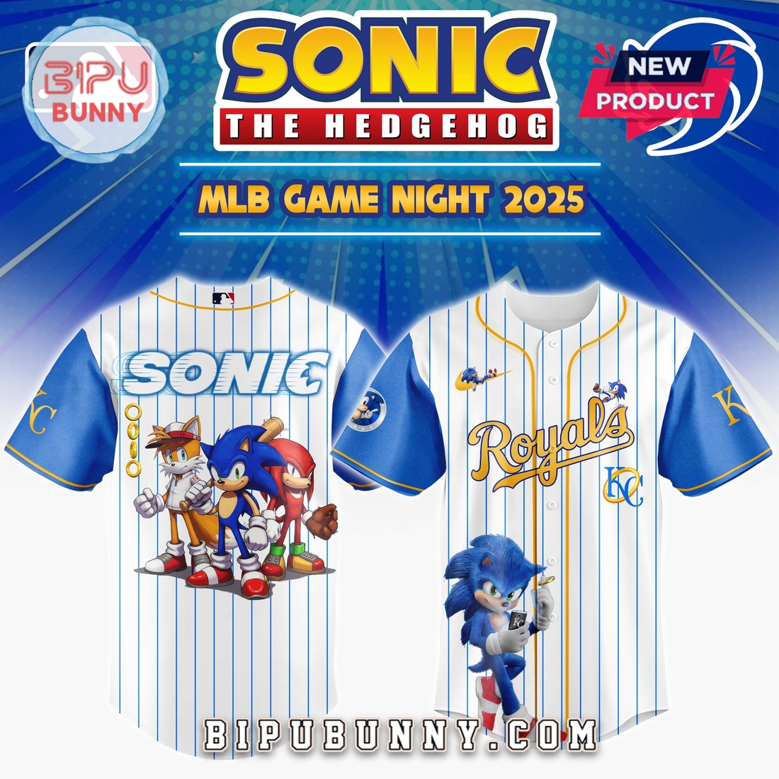 Kansas City Royals MLB x Sonic Game Night Baseball Jersey