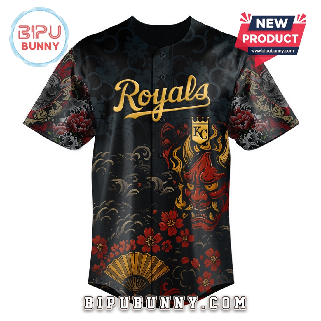 Kansas City Royals MLB x Yakuza Bloodline Baseball Jersey - Image 2