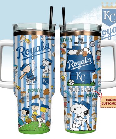 Kansas City Royals x Peanuts Custom Stanley Cup 40 oz 30 oz Tumbler With Handle