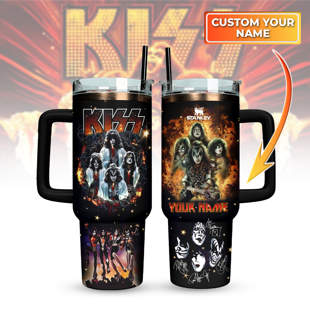 KISS band Custom Stanley Cup 40 oz 30 oz Tumbler With Handle