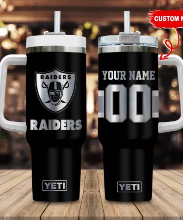 Las Vegas Raiders NFL Laser Engraved Effect Custom Stanley Cup 40 oz 30 oz Tumbler With Handle