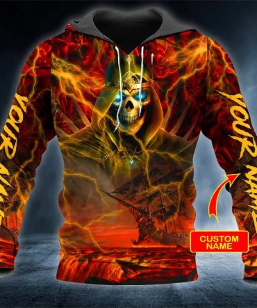 Skeleton Holding Book Heroes Skull Custom 3D Hoodie