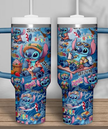 Lilo & Stitch Cartoon Custom Stanley Cup 40 oz 30 oz Tumbler With Handle