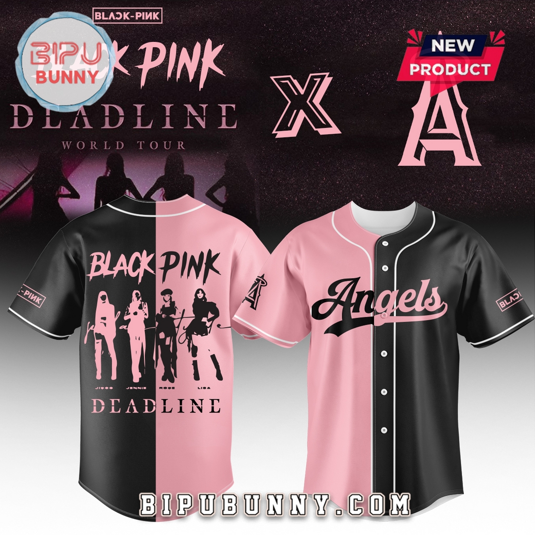 Los Angeles angels MLB x BLACKPINK Baseball Jersey