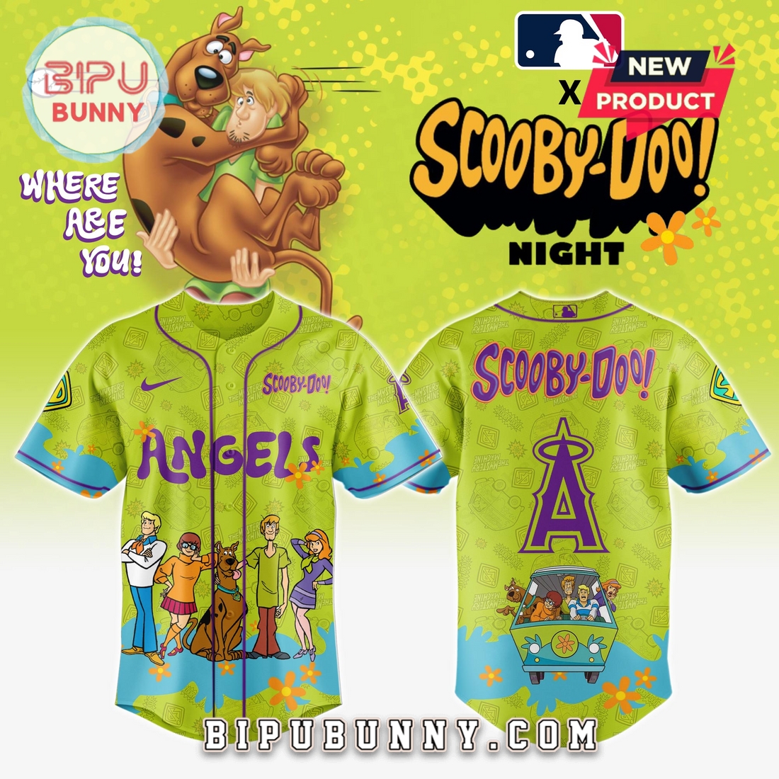 Los Angeles Angels MLB x Scooby Doo Baseball Jersey